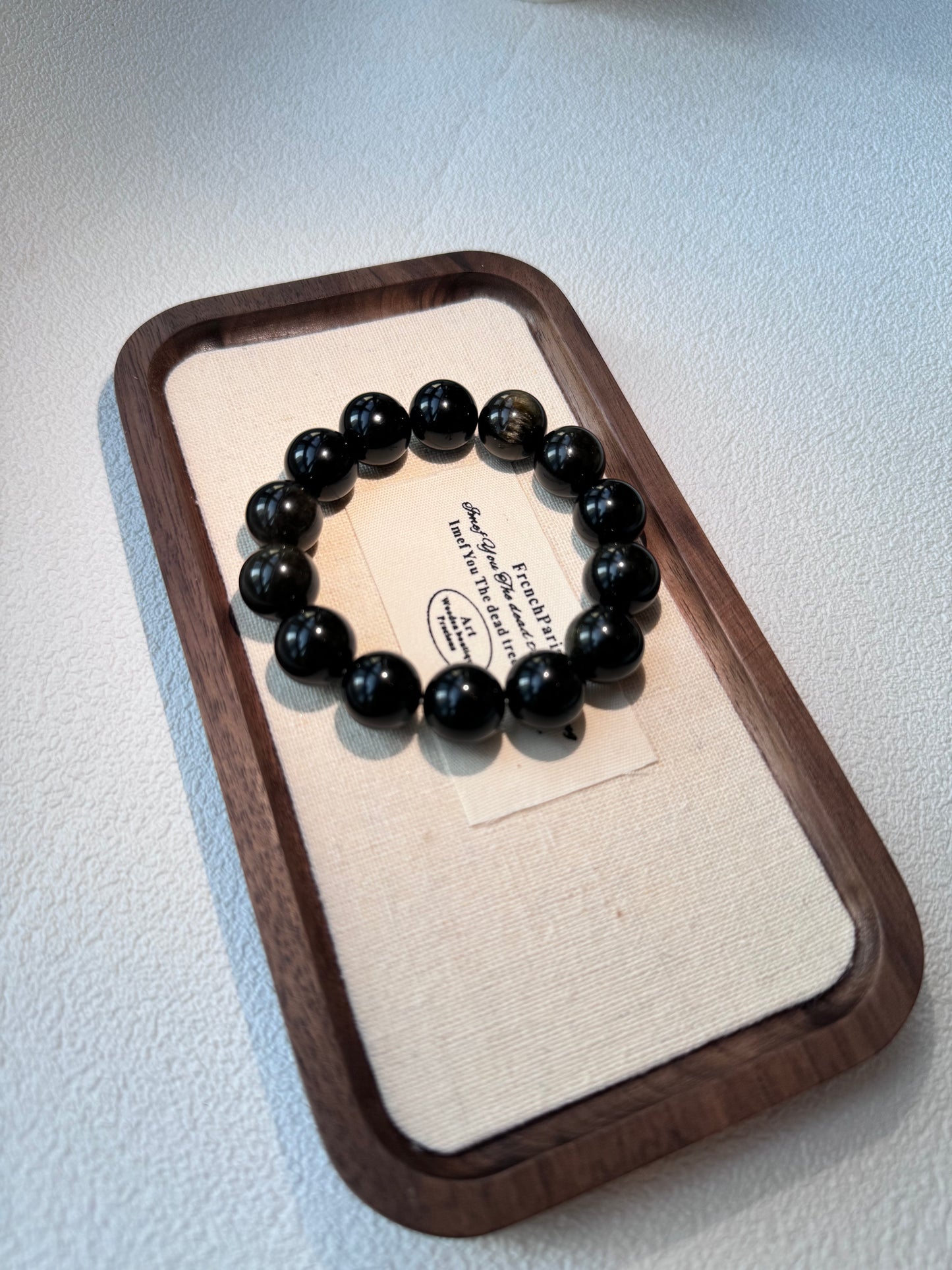 Obsidian Cat's Eye Bracelet in New Chinese Style