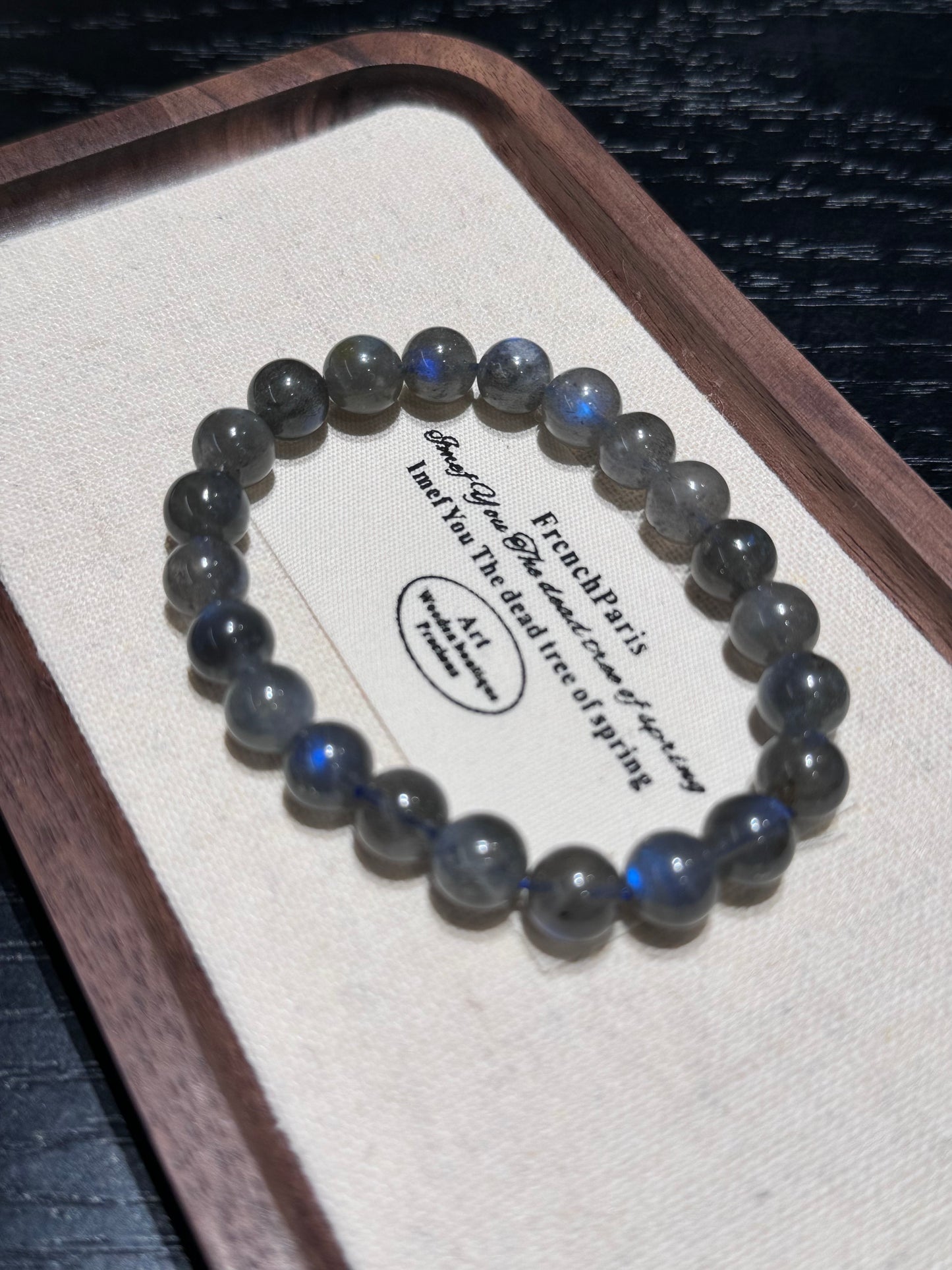 Grey Moon Stone beads bracelet