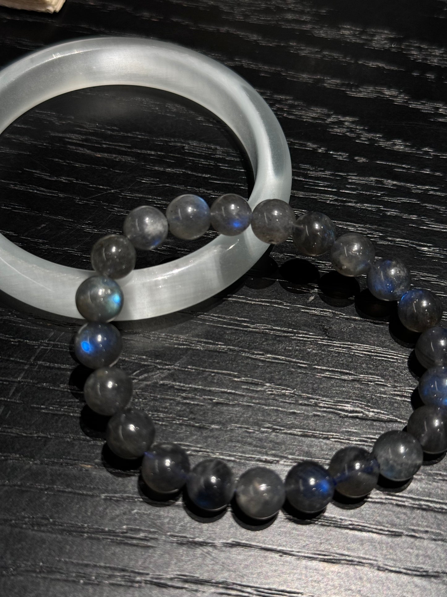 Grey Moon Stone beads bracelet