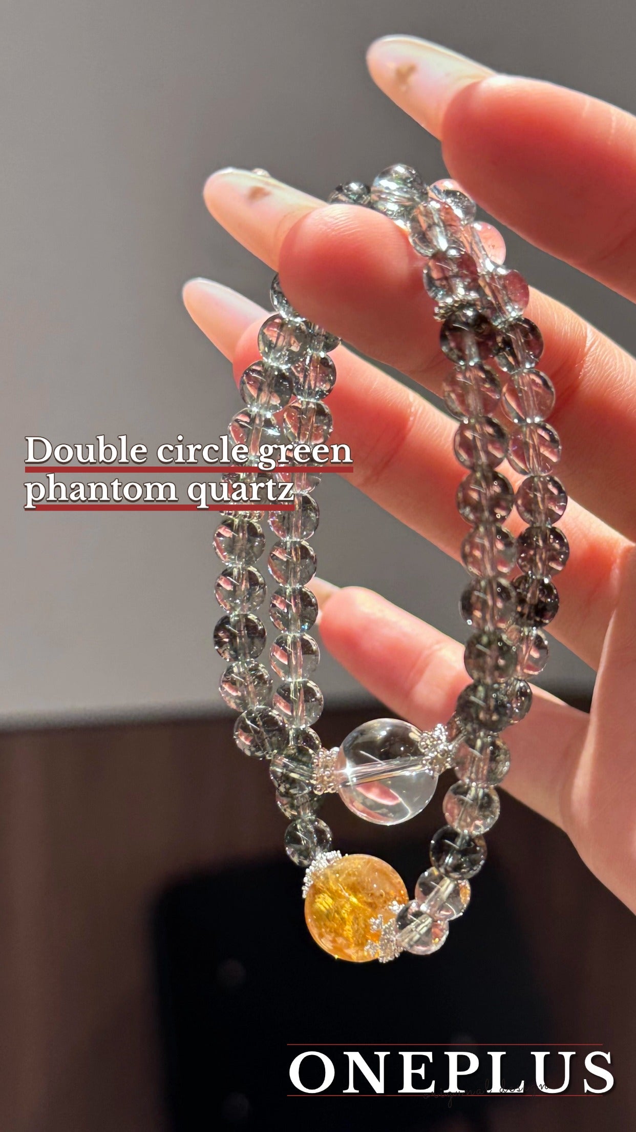 Green Phantom Crystal double circle Bracelet New Chinese Style